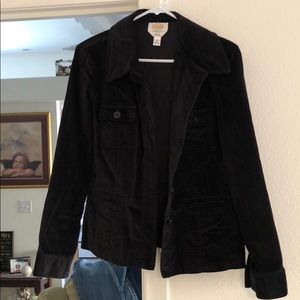 Talbots Black Velour (type) Jacket